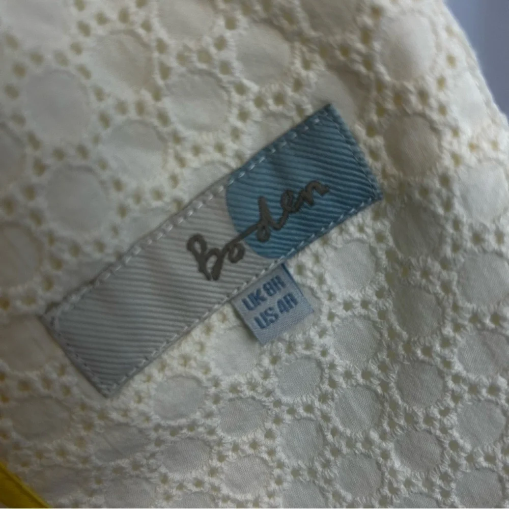 NWOT Boden Ivory Eyelet Lace Cotton Fitted Blazer/Jacket Size 4 NEW
